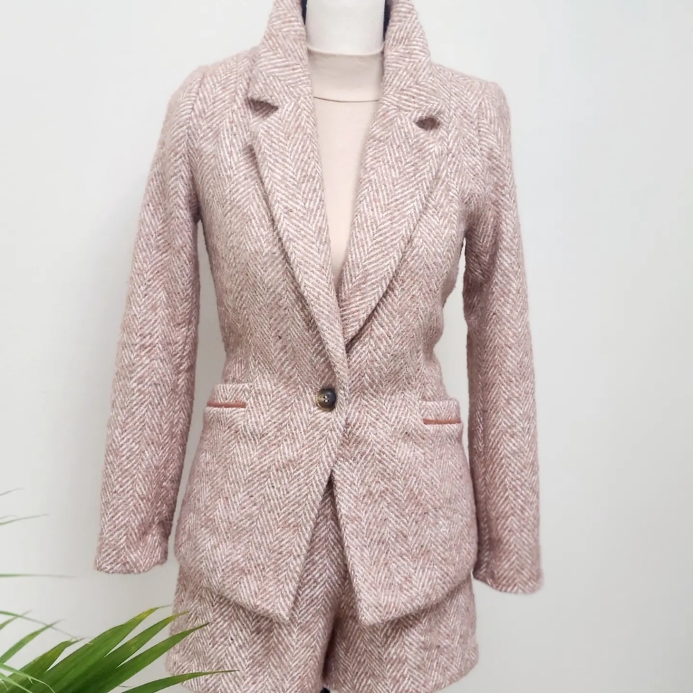 Herringbone Blazer and Shorts